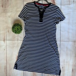 Chaps Nautical Striped Dress